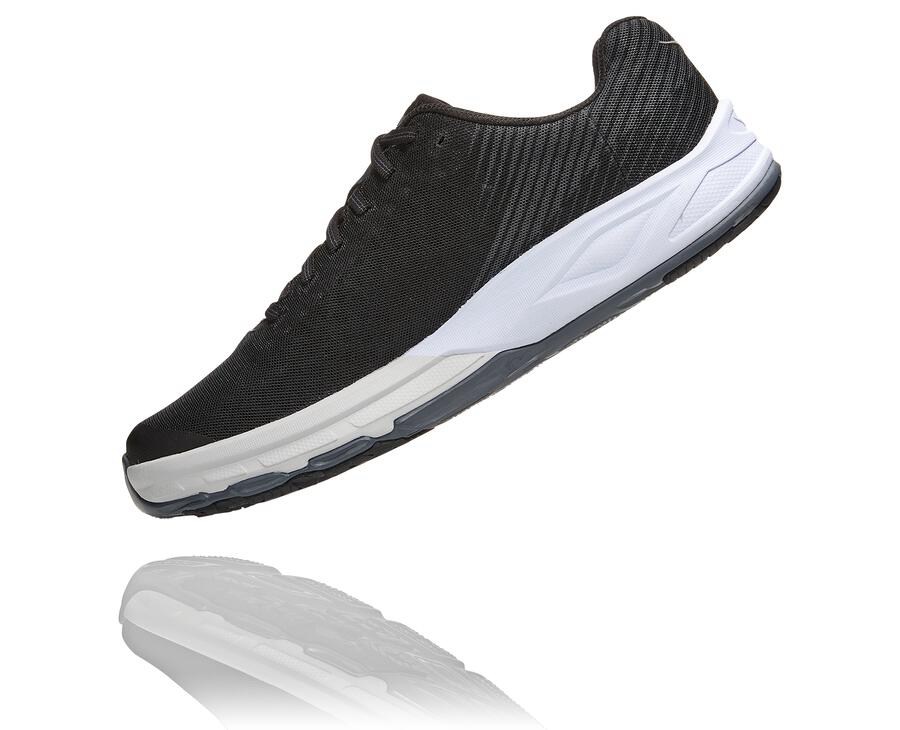 Hoka Australia One One EVO Carbon Rocket - Mens Running Shoes Black/White - DRQUH-8102